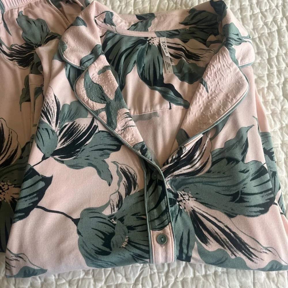 Soma Pink and Green Cool Nights PJ’s - Picture 4 of 6